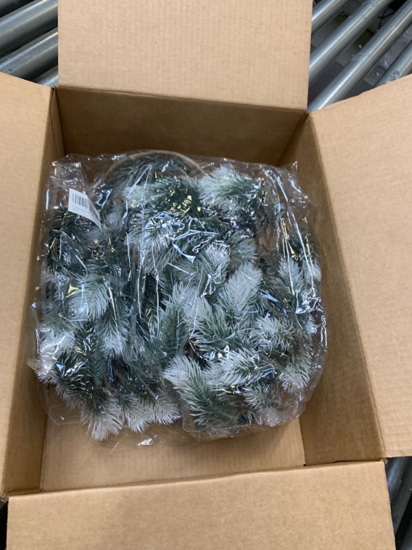 Photo 3 of 6ft Seasonal Artificial Christmas Garland, Fake Pine Needles Vine, Greenery Plant for Xmas Garland Table Mantle Background Wall Room Outdoor Indoor Winter Decoration Christmas Garland No. 5 --- Box Packaging Damaged, Item is New
