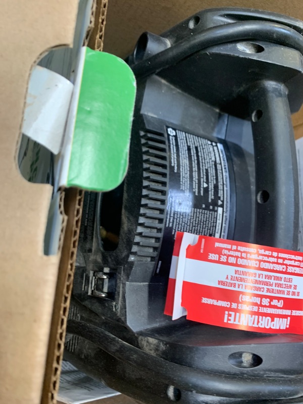 Photo 3 of Schumacher FR01337 Rechargeable AGM Jump Starter for Gas, Diesel Vehicles - 1200A with Air Compressor and 12V USB/AC Power Station to Charge Phones, Accessories --- Box Packaging Damaged, Moderate Use, Dirty From Previous Use
