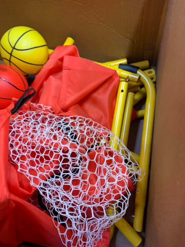 Photo 6 of Franklin Sports Ryans World Arcade Basketball - Indoor Basketball Shootout - 2 Players - Includes Electronic Scoreboard and 4 Mini Basketballs Ryan's World --- Box Packaging Damaged, Moderate Use, Missing Parts
