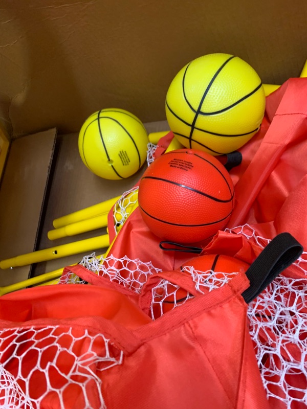 Photo 4 of Franklin Sports Ryans World Arcade Basketball - Indoor Basketball Shootout - 2 Players - Includes Electronic Scoreboard and 4 Mini Basketballs Ryan's World --- Box Packaging Damaged, Moderate Use, Missing Parts
