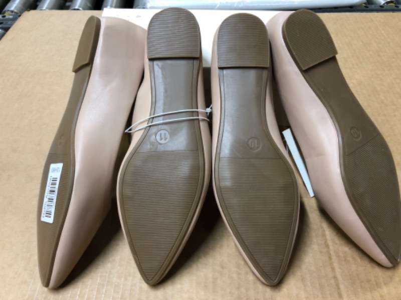 Photo 3 of 2 pairs of Women's Corinna Pointed Toe Ballet Flats - A New Day Tan 11 and 10 