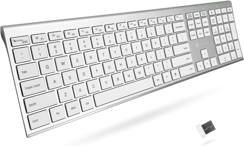 Photo 1 of 
X9 Performance Slim Full Size Wireless Keyboard for Laptop and Desktop PC | Elegant Low Profile 2.4G Computer Keyboard Wireless - Rechargeable Flat Keyboard..