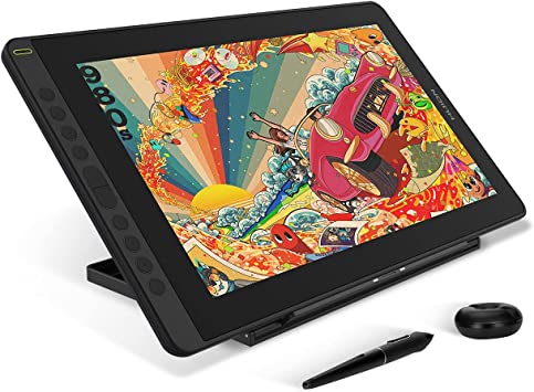 Photo 1 of 2021 HUION KAMVAS 16 Graphics Drawing Tablet with Screen Full-Laminated Graphic Tablet with Battery-Free Stylus Tilt 10 Hot Keys Adjustable Stand, 15.6inch Pen Display for PC/Mac/Android/Linux, Blue