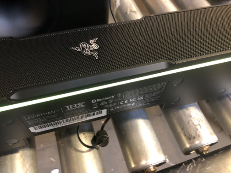 Photo 7 of Razer Leviathan V2: Multi-Driver PC Gaming Soundbar with Subwoofer - THX Spatial Audio - Compact Design - Chroma RGB - Bluetooth 5.2 - for PC, Desktop/Laptop, Smartphones, Tablets & Nintendo Switch