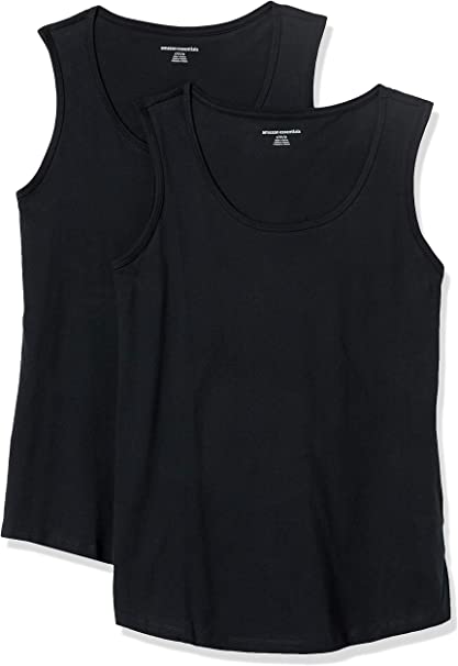 Photo 1 of Amazon Essentials Women's 2-Pack Classic-Fit 100% Cotton Sleeveless Tank XS
