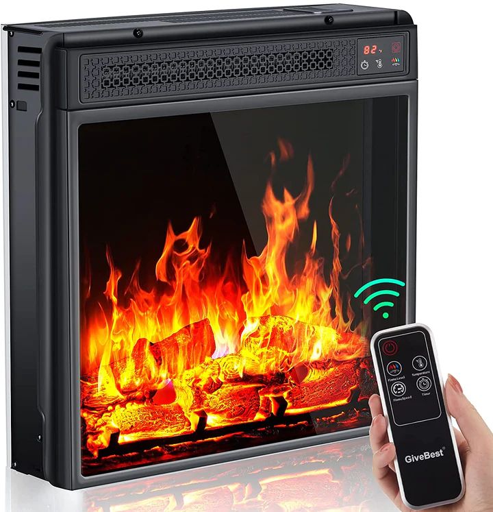 Photo 1 of Electric Fireplace Insert Heater with 3D Realistic Flame Effect, GFN-1803-02
