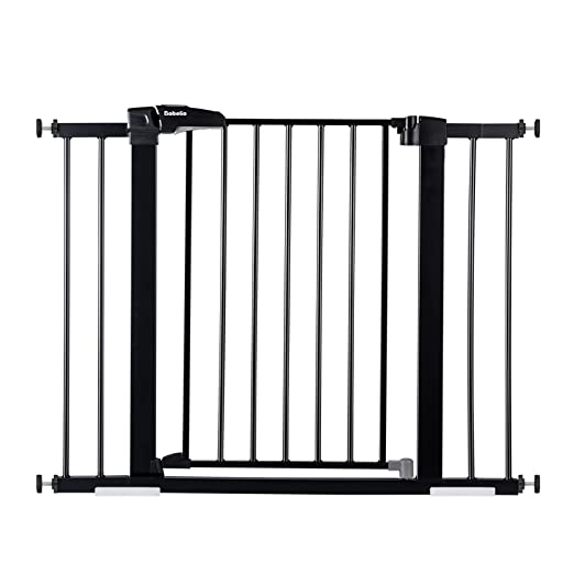 Photo 1 of Babelio Metal 26-40“ Baby Gate Pet Gate with Wall Protectors, Safety Gate for Child and Pets, Pressure Mounted Gate with Door for Stair and Doorway