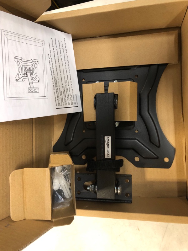 Photo 2 of Amazon Basics Single Arm Swivel and Tilt TV Wall Mount, fits TVs 23-50" up to 44lbs