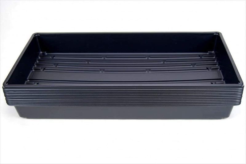 Photo 1 of 10 Plant Growing Trays (No Drain Holes) - 20" x 10" - Perfect Garden Seed Starter Grow Trays: for Seedlings, Indoor Gardening, Growing Microgreens, Wheatgrass & More - Soil or Hydroponic
