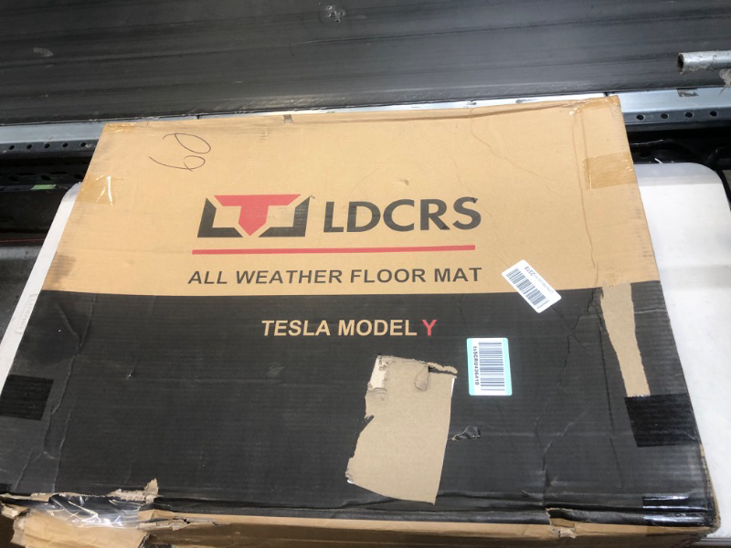 Photo 3 of LDCRS Tesla Model Y Floor Mats 2023 2022 2021 - All Weather Floor Mats - Premium 3D Waterproof Car Mats Without Logo - Heavy Duty Non Slip Floor Liners - Set of 3 (1st & 2nd Row)