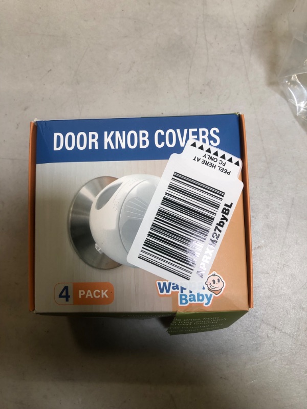 Photo 3 of Child Safety Door Knob Cover (4 Pack) Hard-to-Remove Dual-Lock Door Handle Covers for Kids - Reusable Baby Proof Door Knob Locks - Installs Easily, No Tools Needed 4 White