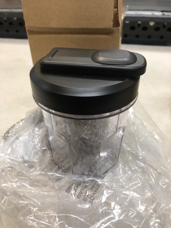 Photo 1 of CeKay 10 oz Short Cup with Resealable Flip Top To Go Lid , Clear/Black