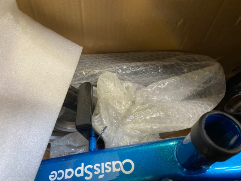 Photo 1 of OasisSpace Small Size Foldable Knee Scooter Walker for Foot Injuries Ankles Surgery (Blue)