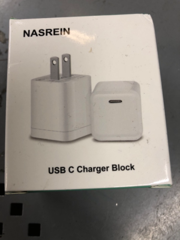 Photo 1 of NASREIN PD Fast Charger 20W,2-Pack USB-C Power Adapter Wall Charger PD3.0 USB Type C Charging Box Brick Plug Block Cube for ipad,iPhone 13/12/11,AirPods,Sumsung Galaxy,Moto,Pixel,Android Cell Phones