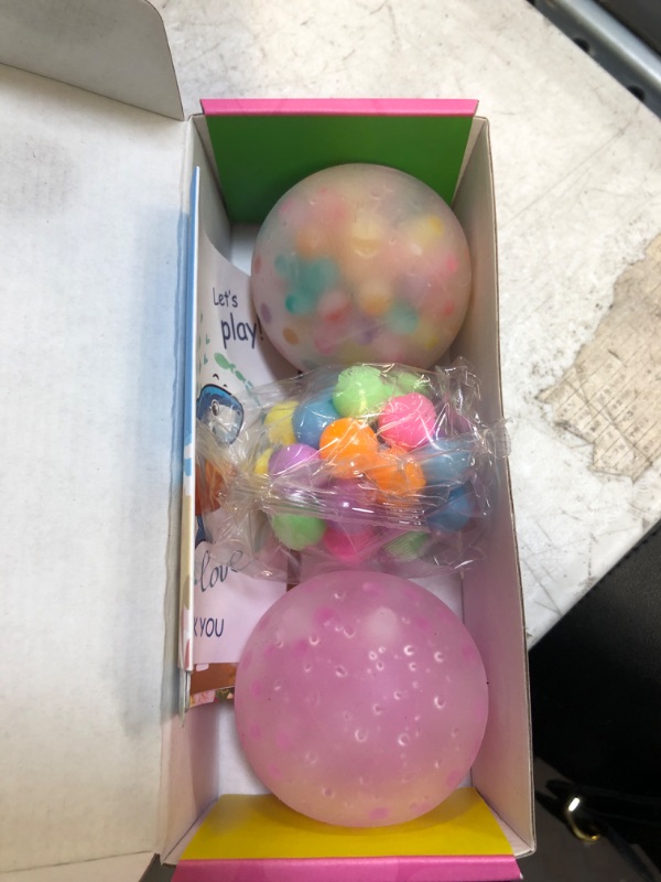 Photo 2 of 3Pack Stress Balls for Kids - Cute Squishy Stress Balls for Stress and Anxiety Relief, Fun Sensory Squishy Balls Fidget Toy Set Filled with Water Beads for Kids,Boys and Girls