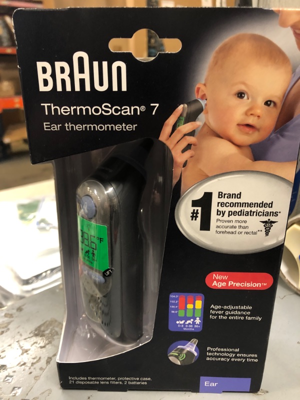 Photo 1 of Braun ThermoScan 7 – Digital Ear Thermometer for Adults, Babies, Toddlers and Kids – Fast, Gentle, and Accurate Results Black