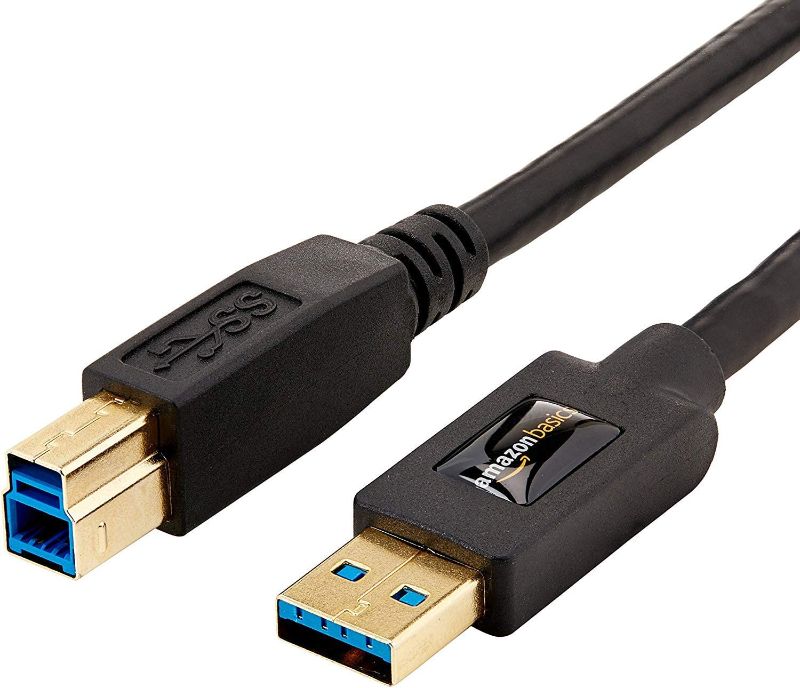 Photo 1 of Amazon Basics High Speed USB 3.0 Cable - A-Male to B-Male - 9 Feet (2.7 Meters) 9 Feet 1-Pack Standard Packaging