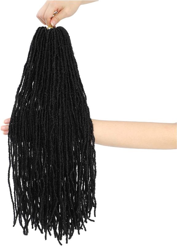 Photo 1 of FREESHOW Sister Locs Crochet Hair 22 Inch Micro Locs Crochet Hair 6 Packs Goddess Locs Crochet Hair Dreadlocks Mini Faux loc Crochet Hair Color 1B (22",1B# 6packs)
