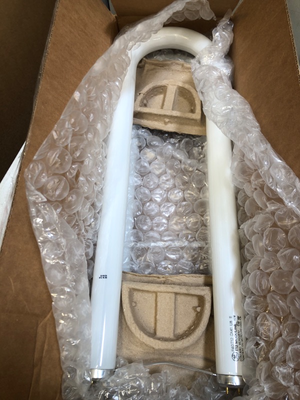 Photo 2 of (2 Pack) GE 20178 Ubend F40/CX41/U6 40 Watt T12 U-Bend Fluorescent Tube U Shaped Ubend Ubent Utube Lamp Cool White 4100K Replaces FB40/CW/6 F40SCW/U/6 FB40/T12/CW F40SP41/U/6 FB40T12/CW Supreme/6