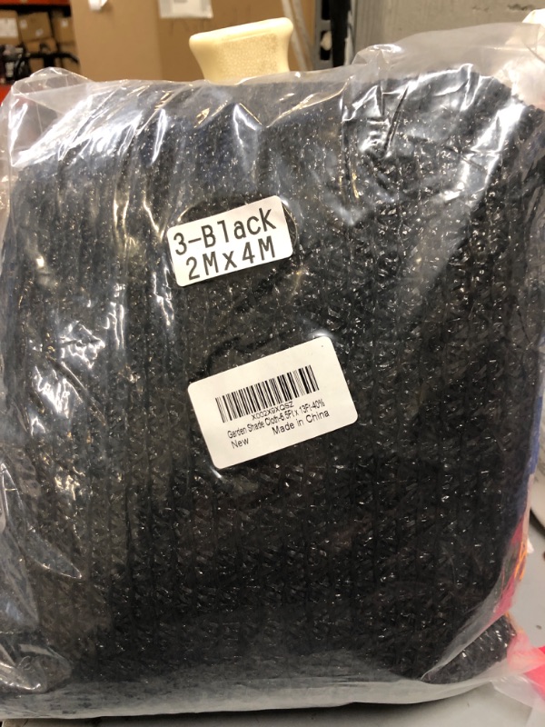 Photo 2 of 40% 6.5Ft x 13Ft Black Sunblock Shade Cloth Net Taped Edge with Grommets, Premium Sun Shade Mesh Tarp Perfect for Garden, Greenhouse, Chicken Coop, Flowers, Plants Heat Protection. 40%, 6.5Ft x 13Ft