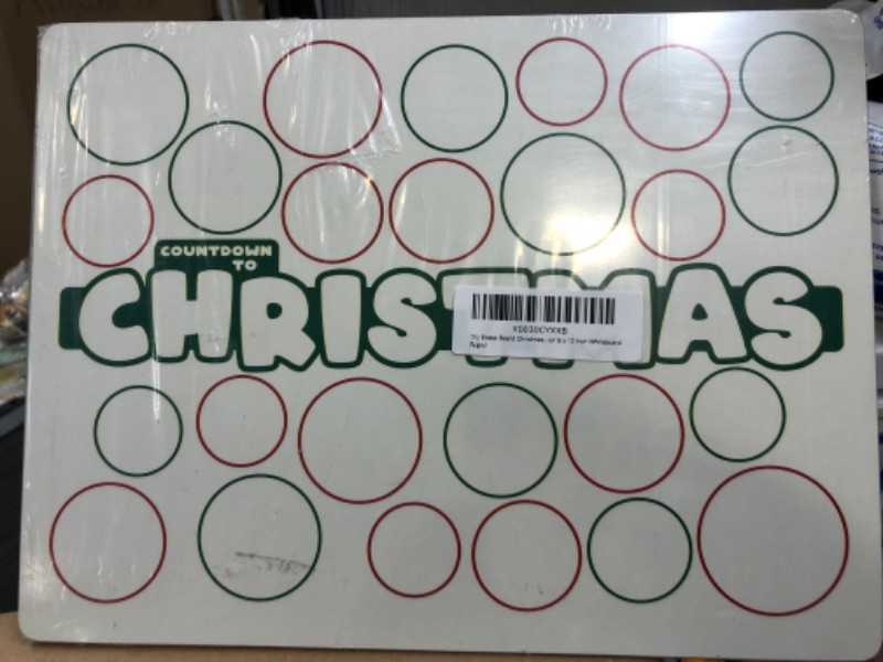 Photo 2 of Dry Erase Board Christmas Countdown Calendar for Advent Season 9 x 12 Inch Whiteboard