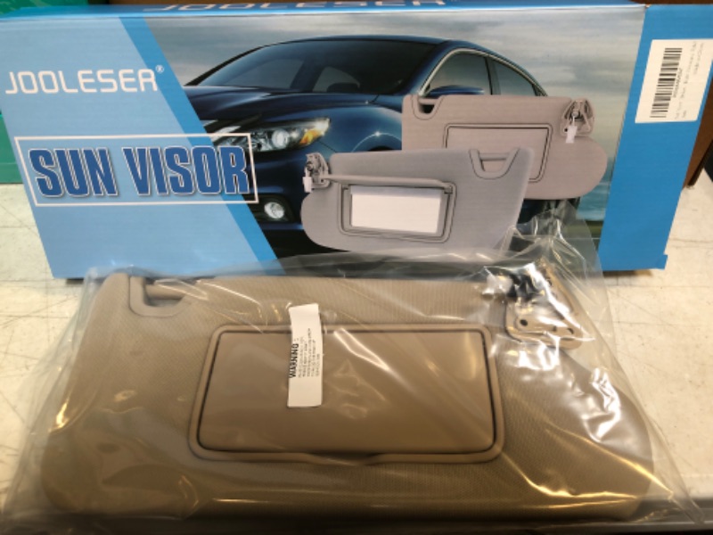 Photo 2 of JOOLESER Right Passenger Side Sun Visor Compatible with Nissan Altima 2013 2014 2015 2016 2017 2018 Without Sunroof, with Mirror and Light, Replacement # 96400-3TA2A, Beige Beige Right Passenger Side