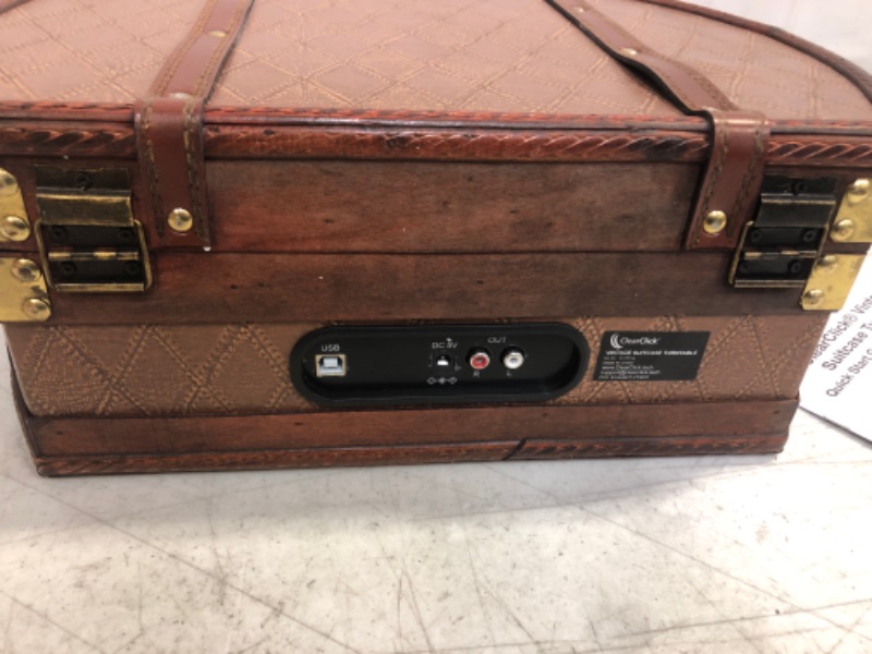 Photo 7 of ClearClick Vintage Suitcase Turntable with Bluetooth & USB - Classic Wooden Retro Style