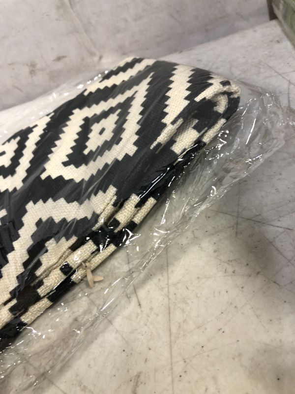 Photo 1 of  Waterproof Pillow Covers Set of 2, r (12×20 Inch, Black&White-Black More)
