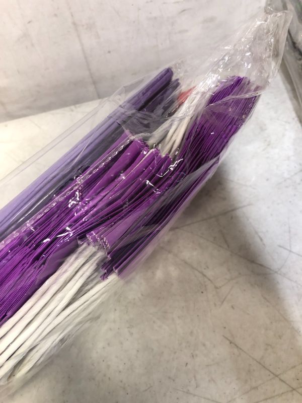 Photo 1 of  purple Bulk Kraft Party Gift Bags With 24 Sheets of purple Wrapping Paper, Small Size Gift Bag, 
