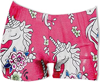 Photo 1 of  Girls Dance Short Gymnastics Sparkle Unicorn Athletic Toddler Tumbling Shorts 4-5T
