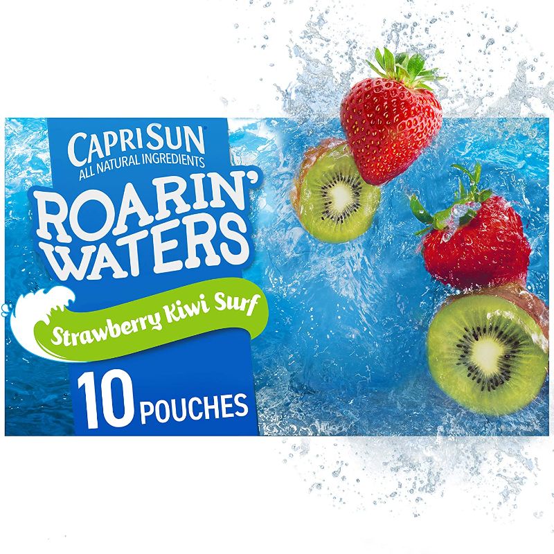 Photo 1 of Capri Sun Roarin' Waters Strawberry Kiwi Surf Ready-to-Drink Juice 1 BOX 10 POUCHES
