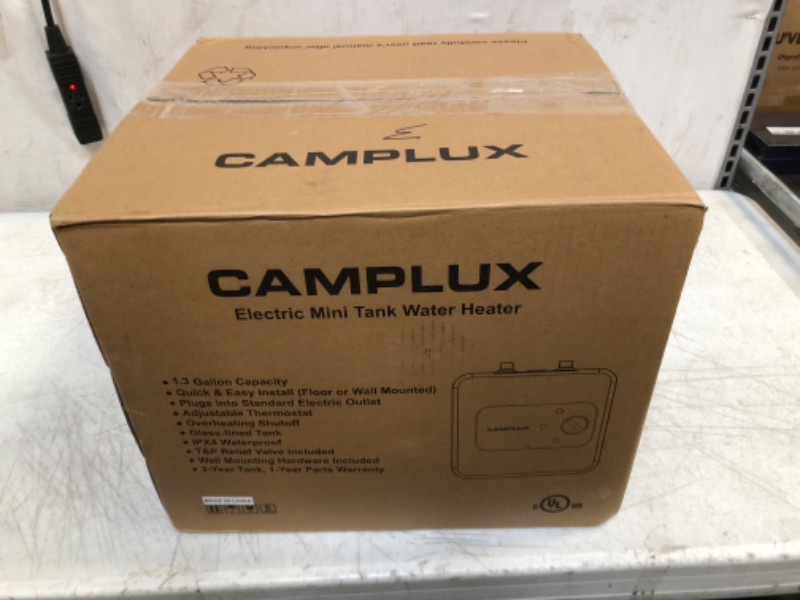 Photo 6 of Camplux Mini Tank Electric Water Heater 1.3 Gallons Hot Water Heaters 120V, Under Sink Water Heater with Cord Plug 1.44kWx002k361i1
