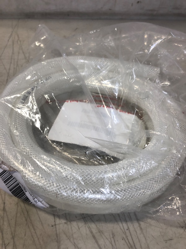 Photo 2 of 1/2" ID x 3/4" OD - 10 Ft High Pressure Braided Clear PVC Vinyl Tubing Flexible Vinyl Tube, Heavy Duty Reinforced Vinyl Hose Tubing, BPA Free and Non Toxic 1/2" I.D. 10 Feet