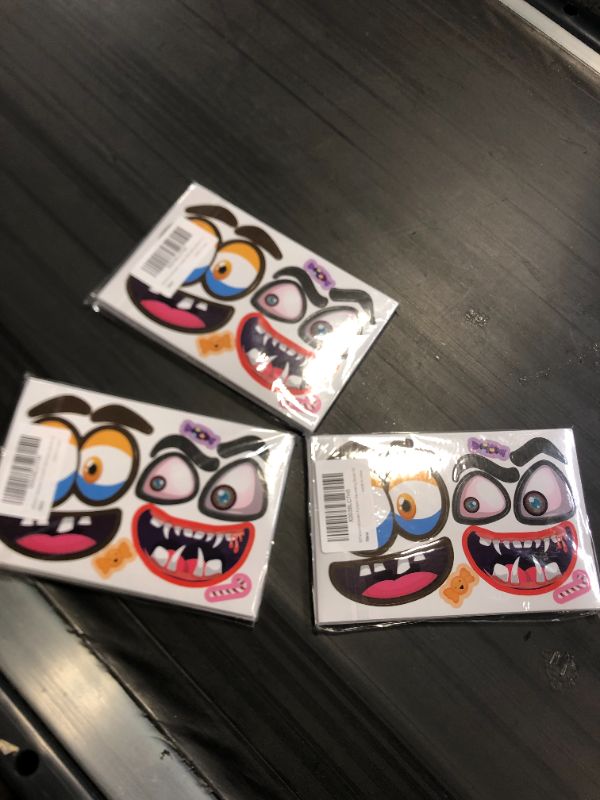 Photo 1 of 3 PACKS OF 80  Pumpkin Decorating Kit, Make Pumpkin Face Stickers in 20 Designs
