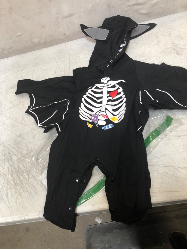 Photo 3 of Baby Boy Girls Halloween Outfit Infant Bat Costume Hoodie Jumpsuits Romper