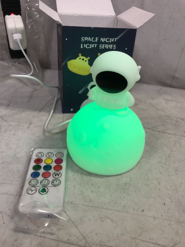 Photo 6 of  Night Light for Kids Cute Soft Silicone Night Lamp with Remote Control - Astronaut
