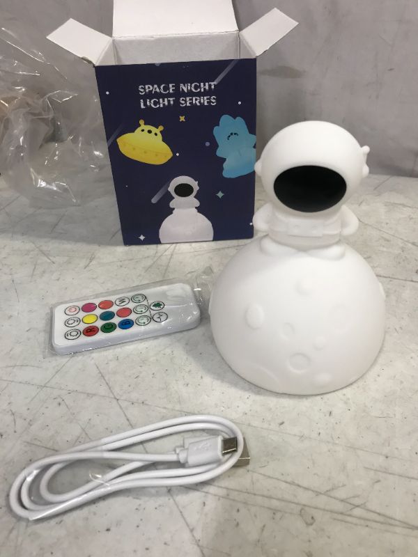 Photo 3 of  Night Light for Kids Cute Soft Silicone Night Lamp with Remote Control - Astronaut
