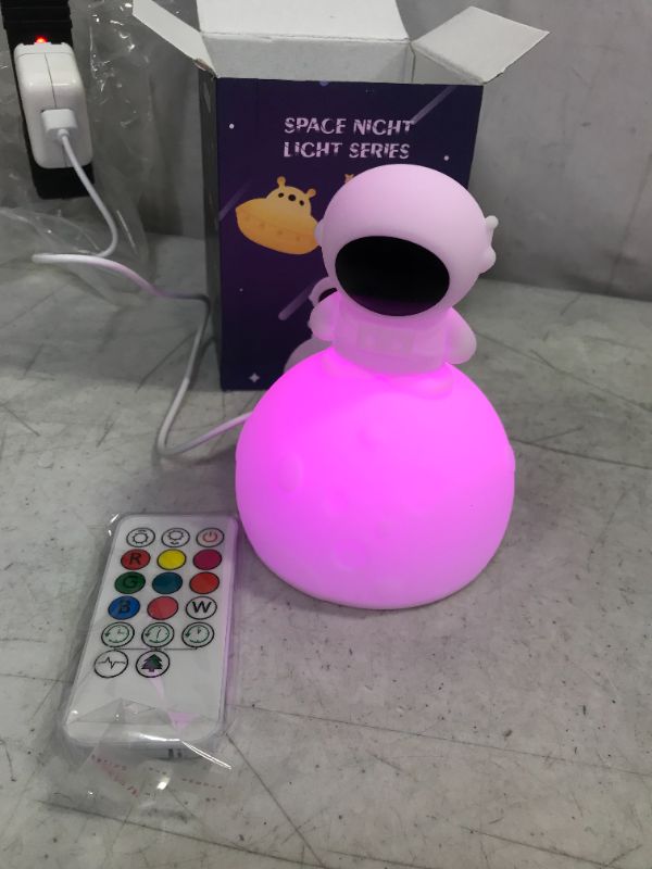 Photo 7 of  Night Light for Kids Cute Soft Silicone Night Lamp with Remote Control - Astronaut
