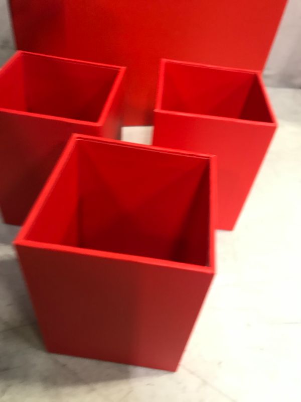 Photo 4 of  Magazine File, Red W/ 3 Pencil holders 
