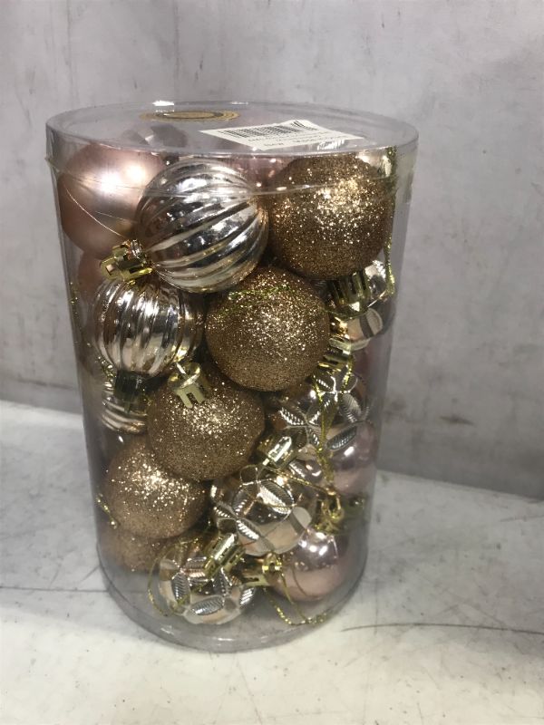 Photo 3 of  34ct Christmas Ball Mini Ornaments Party Decorations Shatterproof 
