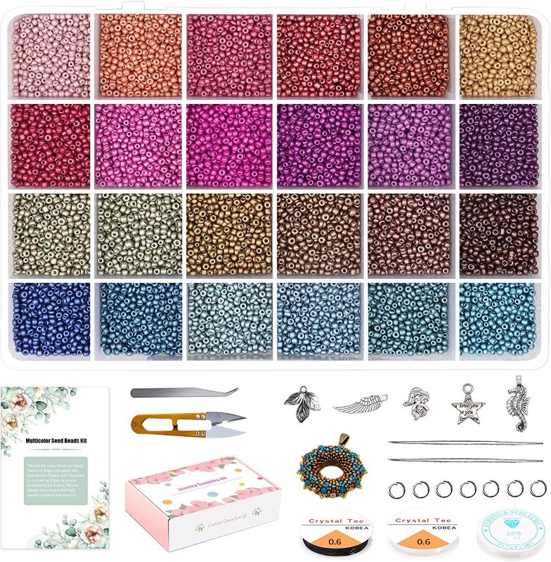Photo 1 of  Glass Seed Beads Supplies Kit
