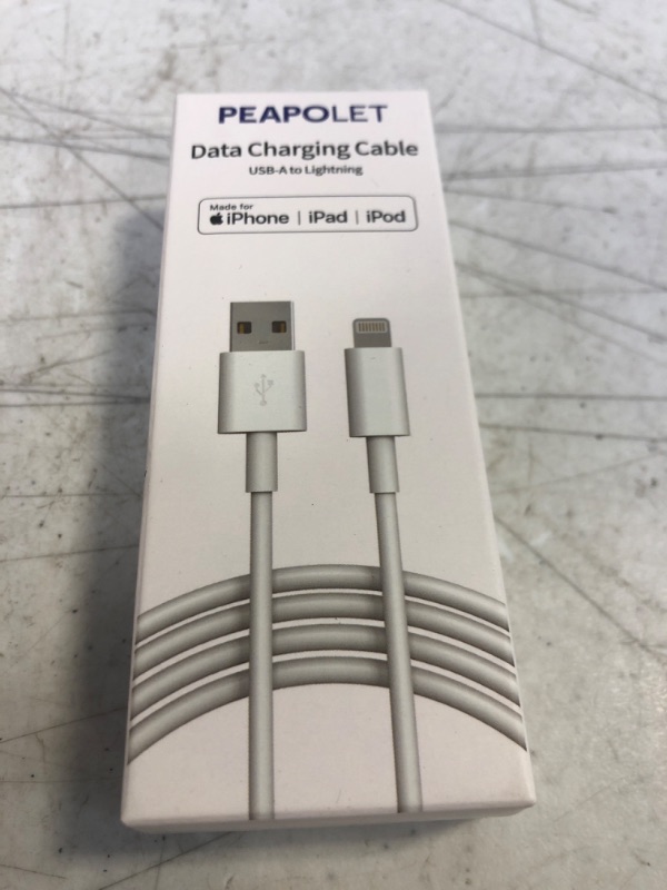 Photo 2 of PEAPOLET iPhone Charger Cable, [Apple MFi Certified] USB-A to Lightning Cord Fast iPhone Charger Cable Compatible iPhone 14/13/12/11 Pro Max Xs X XR 8 7 iPad iPod 3.3FT 2 Pack
