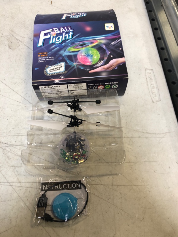 Photo 2 of Flying Toy Ball Infrared Induction RC Flying Toy Built-in LED Light Disco Helicopter Shining Colorful Flying Drone Indoor and Outdoor Games Toys for 3 4 5 6 7 8 9 10 Year Old Boys and Girls