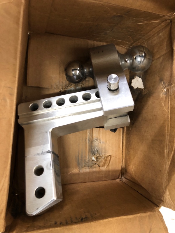 Photo 2 of YIZBAP Adjustable Trailer Hitch, Fits 2.5" Receiver, 8" Drop/Rise Drop Hitch, 18500 LBS GTW, Ball Mount, 2" and 2-5/16" Dual Towing Ball with Double Stainless Steel Locks