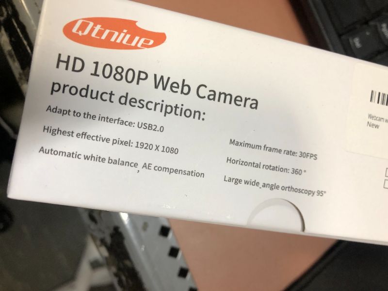 Photo 3 of Qtniue Webcam with Microphone and Privacy Cover, FHD Webcam 1080p, Desktop or Laptop and Smart TV USB Camera for Video Calling, Stereo Streaming and Online Classes 30FPS