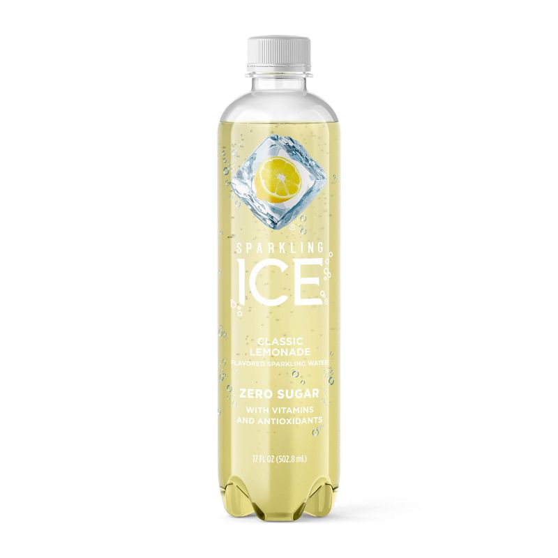 Photo 1 of 12Pack Sparkling Ice, Classic Lemonade Flavored Sparkling Water, Zero Sugar, With Vitamins And Antioxidants, Low Calorie Beverage, 17 Fl Oz Bottle---Best By: 8/14/23