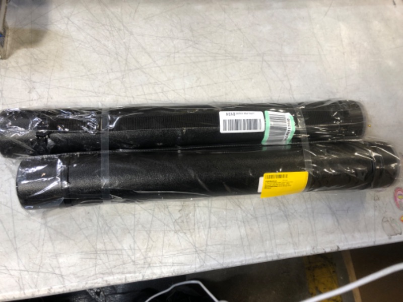 Photo 1 of 2-Pack Extendable Poster Tubes Expand from 24.5” to 40” with Shoulder Strap | Carry Documents, Blueprints, Drawings and Art | Black Portable Durable Round Storage Cases with Lids and Labels large Black