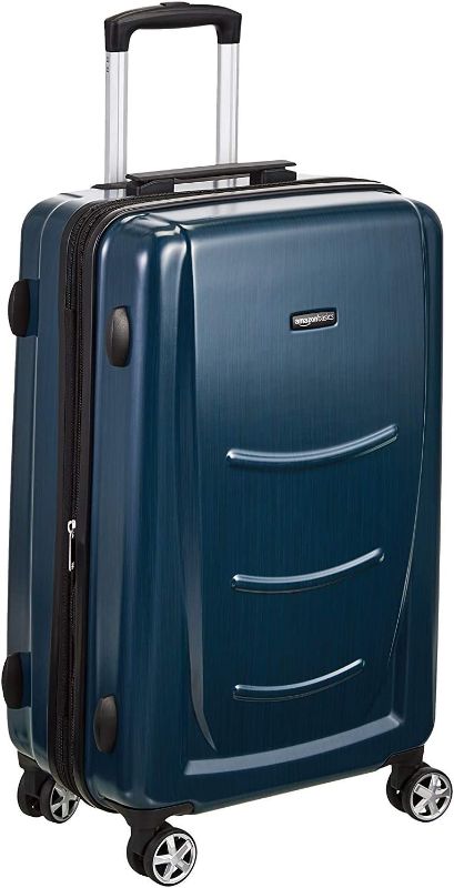 Photo 1 of Amazon Basics 26.7in Hardshell Check-in Size Suitcase, Navy Blue

