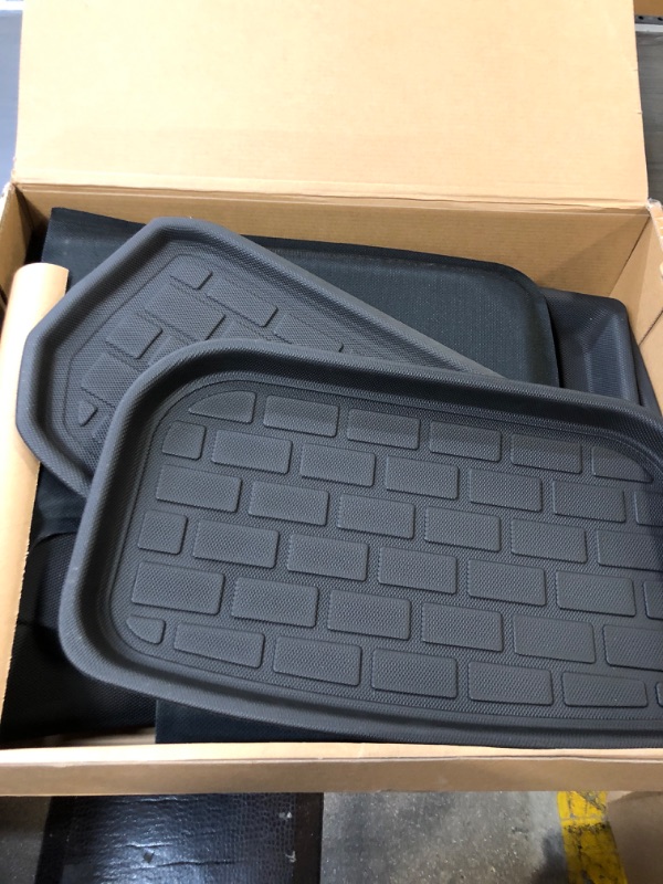 Photo 2 of Tesla Model Y Floor Mats 2023 2022 2021 2020, Tesla Model Y Trunk Mat Cargo Mat, Waterproof Anti-Slip Floor Mat Custom Fit for Tesla Model Y 5-Seater Accessories (Full Set) 5 Seater(Floor mats+Trunk mats?