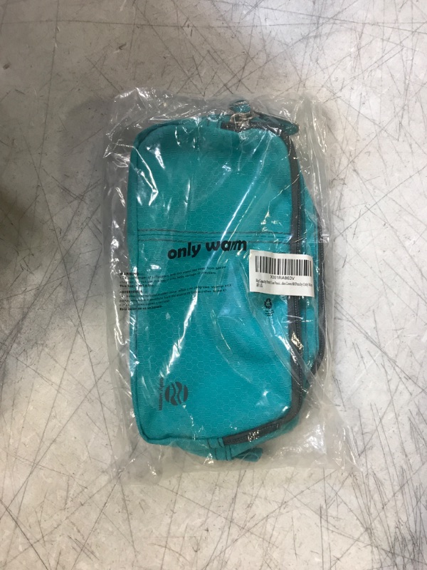 Photo 1 of Pencil Case Large Capacity Pen Bag Makeup Pouch Durable Students Stationery Two Big Pockets With Double Zipper Green